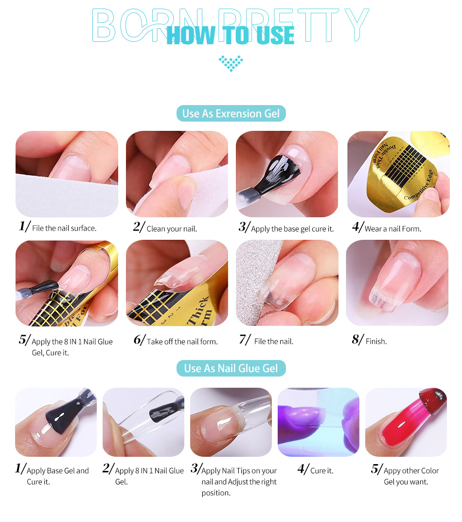 Makartt Coffin Nail Tips Kit 500pcs Clear Fake Nail Tips 4pcs Nail Glue for  Acrylic Nails Set Press on Nails False Nails Soak Off Nail Tips and Glue  Full Cover Nails 1pc