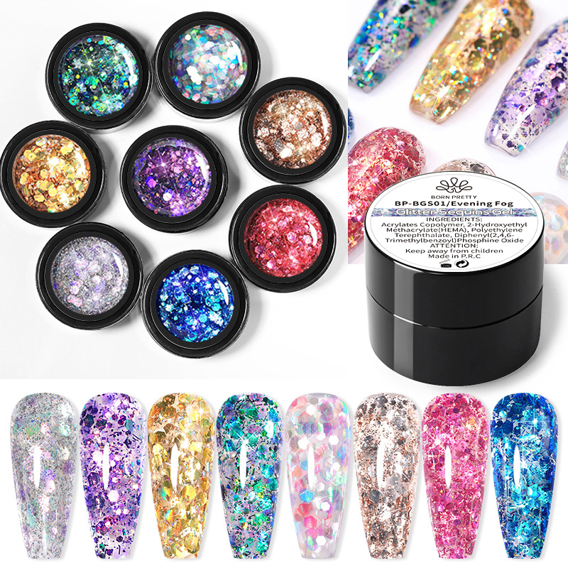 Glitter Sequins Nail Gel