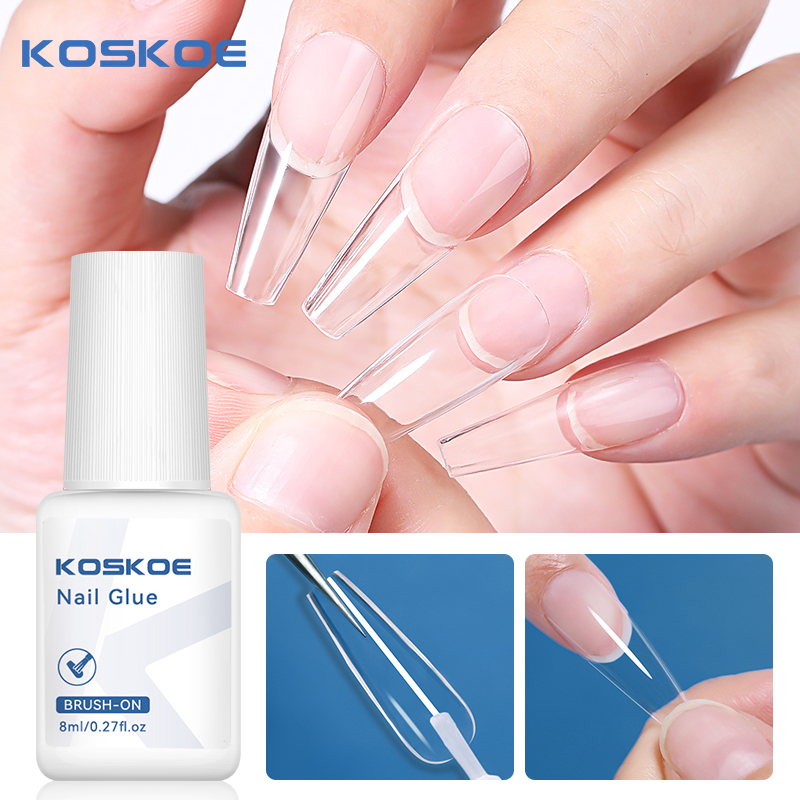 KOSKOE 8ml Fast Dry Nail Glue used with False Nail Tips Nail Rhinestone Decoration Adhesive KOSKOE 8ml Fast Dry Nail Glue used with False Nail Tips Nail Rhinestone Decoration Adhesive