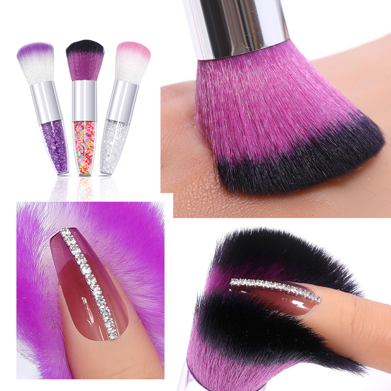 Nail Art Dust Brush Acrylic Nail Powder Cleaning Tool