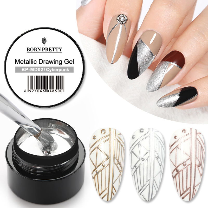 BORN PRETTY 5ml Sparkling Metallic Painting UV Gel Nail Polish Glitter Soak Off Nail Art Gel Varnish BORN PRETTY 5ml Sparkling Metallic Painting UV Gel Nail Polish Glitter Soak Off Nail Art Gel Varnish