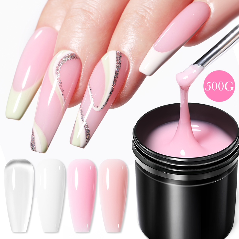 BORN PRETTY 500g Jelly Gel Nail Extension White Pink Clear Gel Nail Polish Soak Off Gel Varnish BORN PRETTY 500g Jelly Gel Nail Extension White Pink Clear Gel Nail Polish Soak Off Gel Varnish