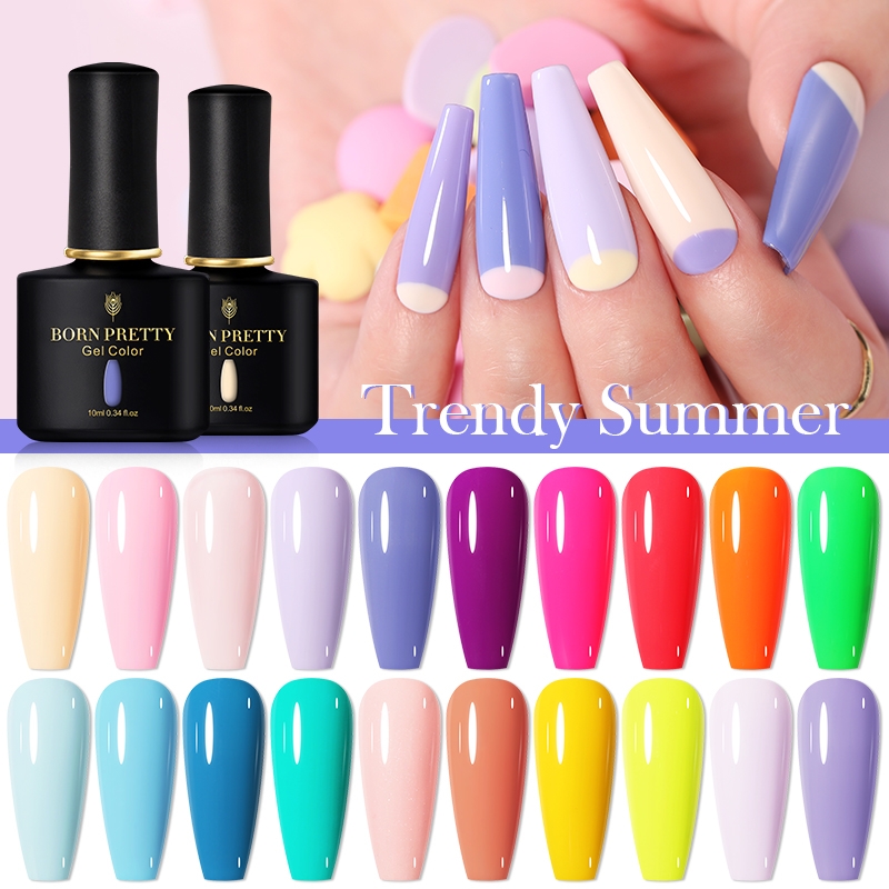 BORN PRETTY Milky Jelly White Gel Nail Polish 10ml Soak Off UV LED Nail  Varnish