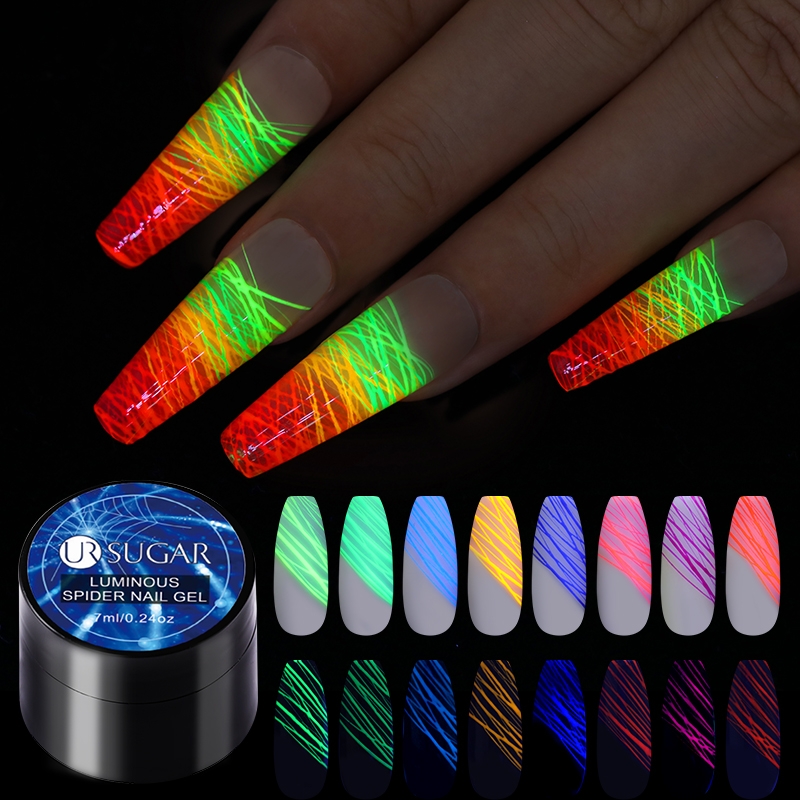 UR SUGAR 7ml Neon Rubber Base Gel Polish Soak Off UV LED Nail Art
