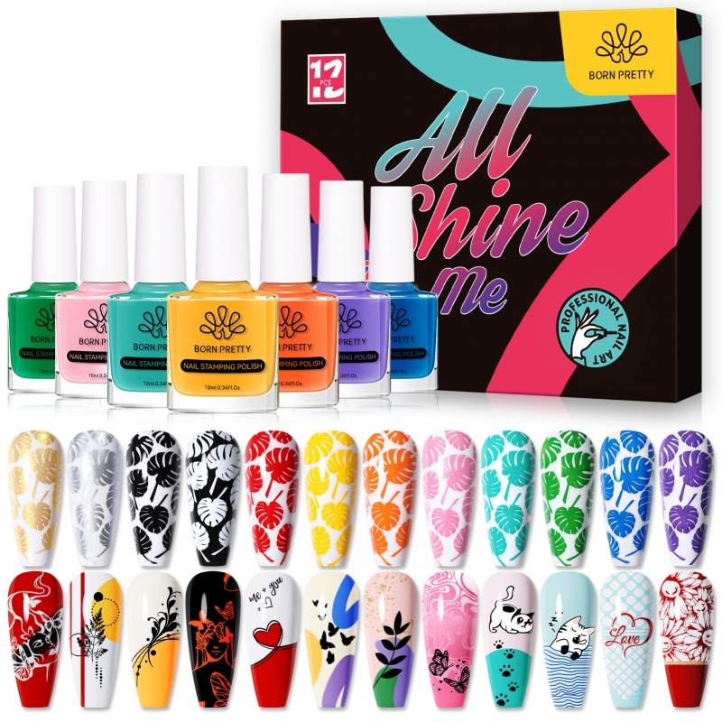 BORN PRETTY 10ml 12PCS/SET Nail Art Stamping Polish Kit BORN PRETTY 10ml 12PCS/SET Nail Art Stamping Polish Kit
