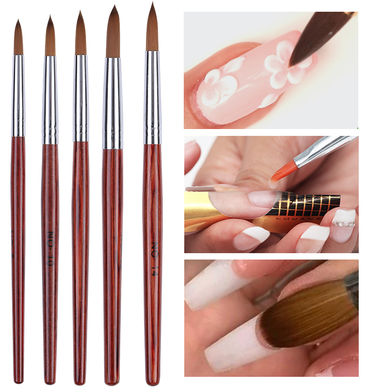 15pcs/set Nail Art Brush Kit White/pink Uv Gel Carving Pen for