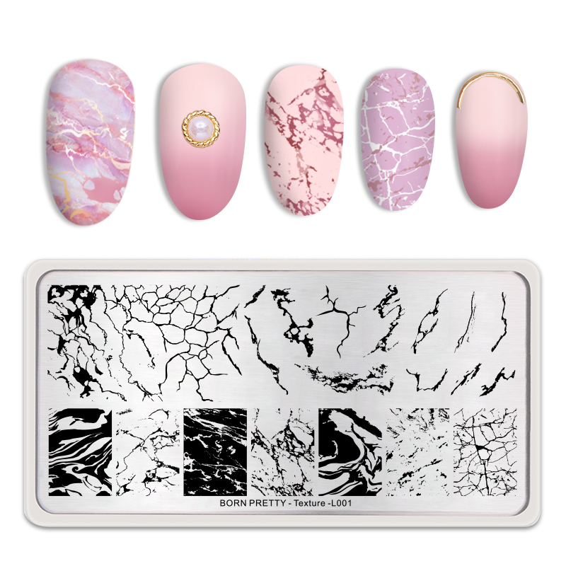 Party Theme Birthday Cupcakes Rectangle Nail Stamping Plate Funny