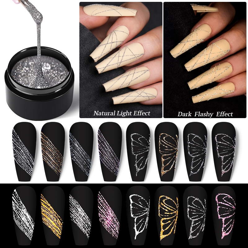 ▷ Black UV Spider Gel for Nail Art