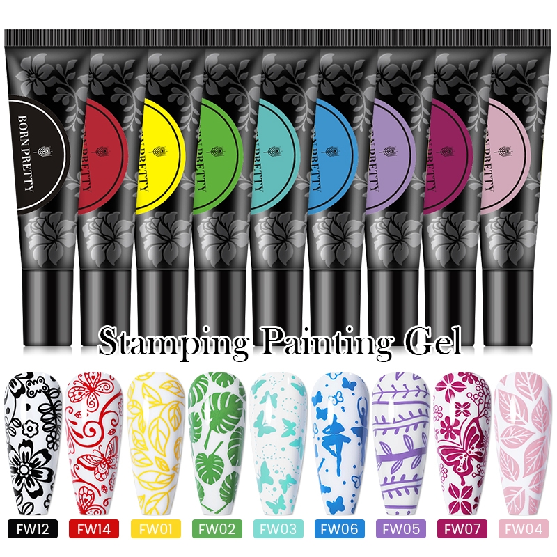 BORN PRETTY 1 Bottle 8ml Stamping Gel Polish Black White Pink Nail Stamping With Gel Polish BORN PRETTY 1 Bottle 8ml Stamping Gel Polish Black White Pink Nail Stamping With Gel Polish