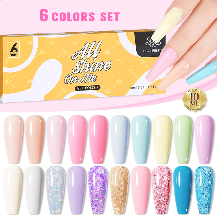 BORN PRETTY 6pcs/set 10ml Gel Polish Kit